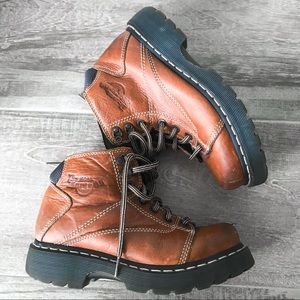 Dr Martens Lace Up Boot Leather Vintage Style 8A07